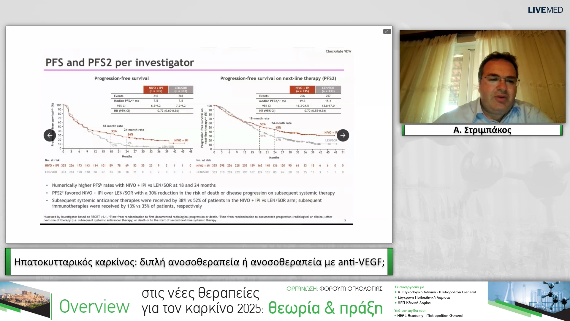 36 Α. Στριμπάκος - Ηπατοκυτταρικός καρκίνος: διπλή ανοσοθεραπεία ή ανοσοθεραπεία με anti-VEGF;