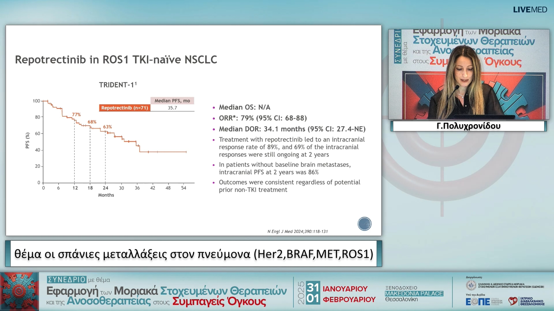 21 Γ. Πολυχρονίδου - θέμα οι σπάνιες μεταλλάξεις στον πνεύμονα (Her2,BRAF,MET,ROS1)