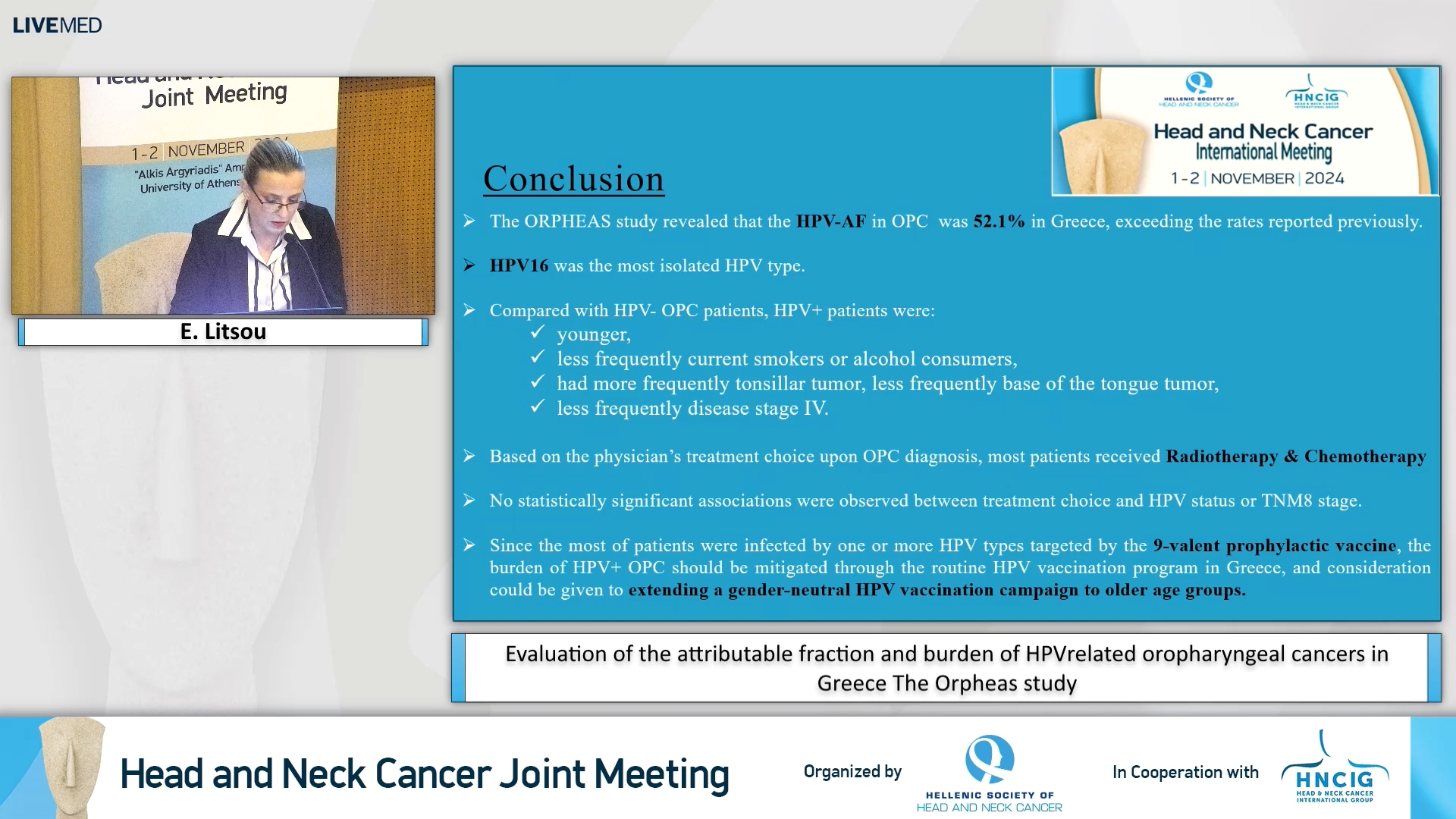 35 E. Litsou - Evaluation of the attributable fraction and burden of HPV­related oropharyngeal cancers in Greece ­The Orpheas study 