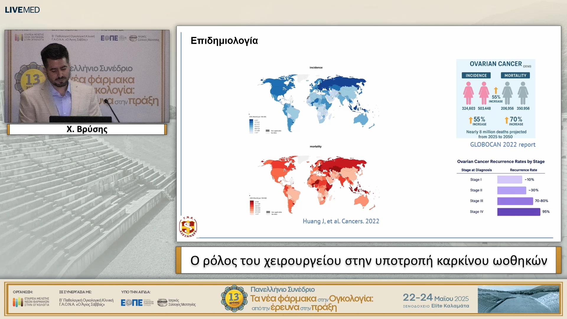 15 Χ. Βρύσης - Ο ρόλος του χειρουργείου στην υποτροπή καρκίνου ωοθηκών.