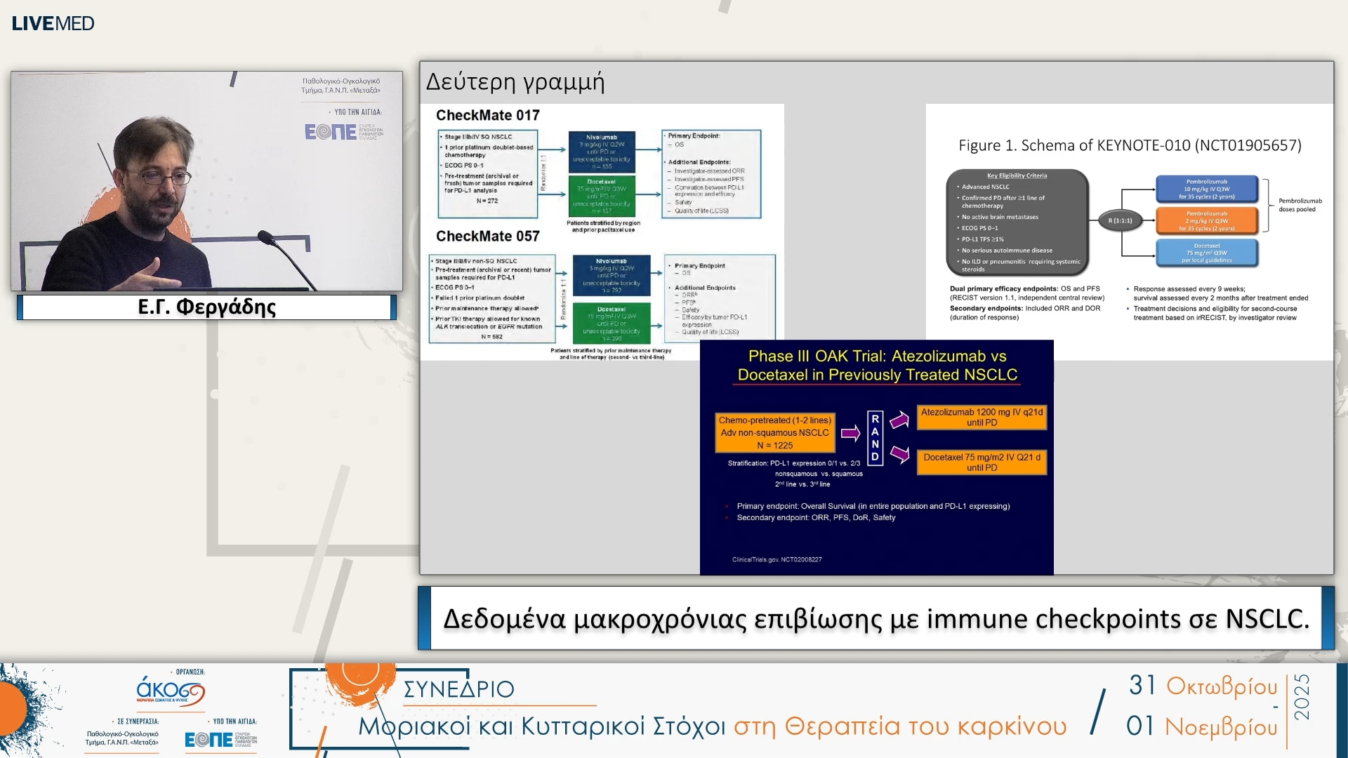 39 Ε.Γ. Φεργάδης - Δεδομένα μακροχρόνιας επιβίωσης με immune checkpoints σε NSCLC. 