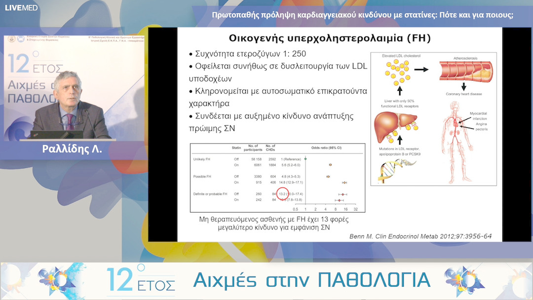 15 Ραλλίδης Λ. - Πρωτοπαθής πρόληψη καρδιαγγειακού κινδύνου με στατίνες: Πότε και για ποιους; 