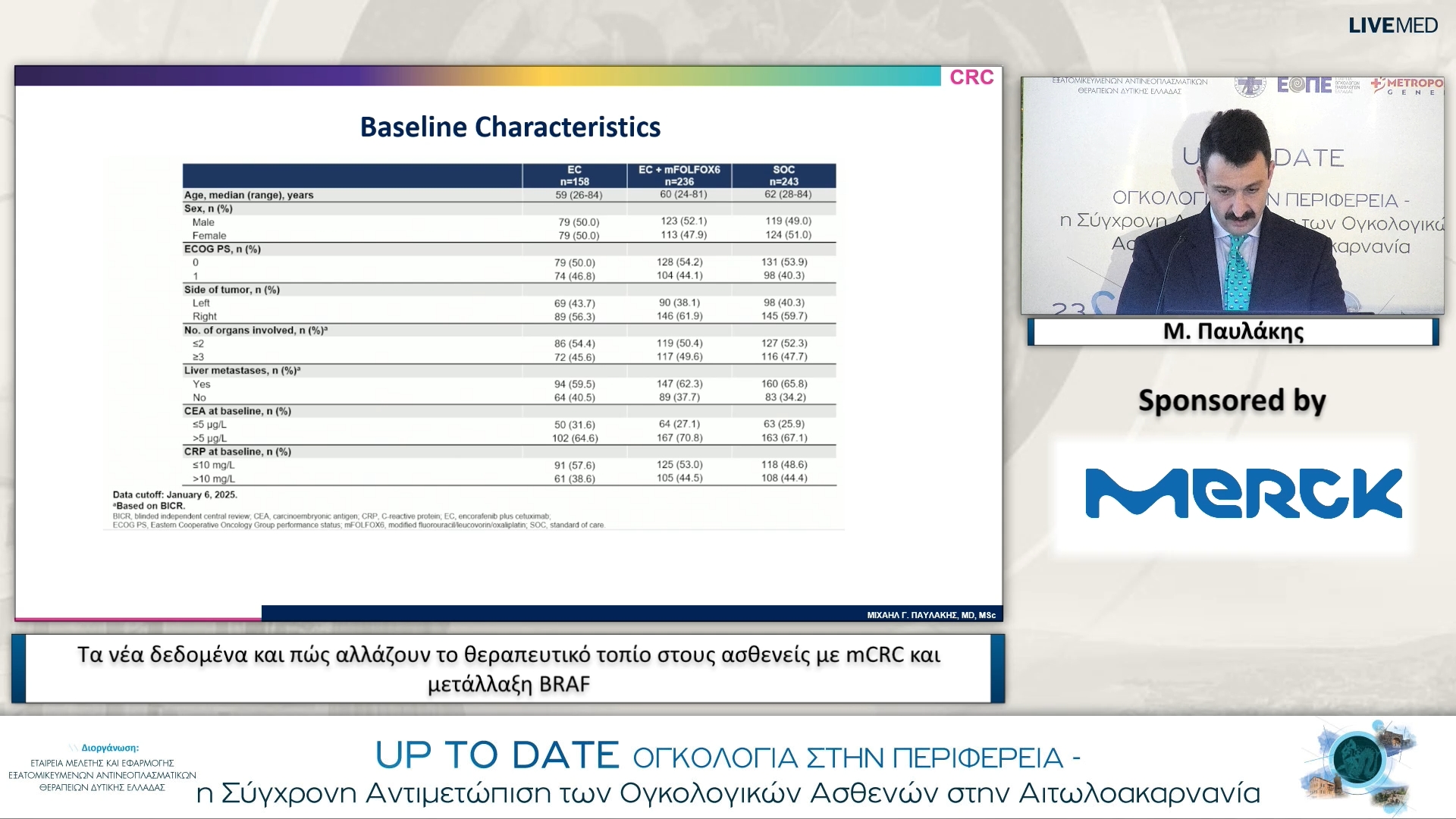 33 Μ. Παυλάκης - Τα νέα δεδομένα και πώς αλλάζουν το θεραπευτικό τοπίο στους ασθενείς με mCRC και μετάλλαξη BRAF