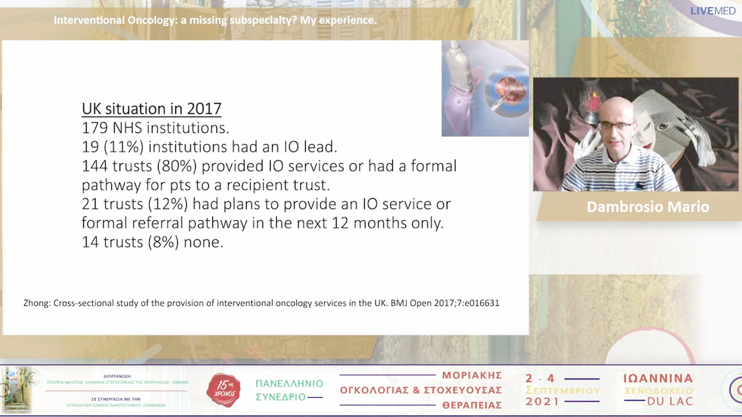 32 M. Dambrosio - Interventional Oncology: a missing subspecialty? My experience. 