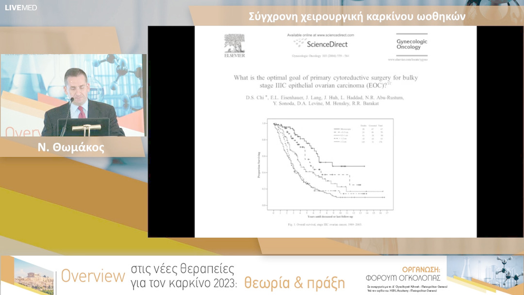 40 Ν. Θωμάκος - Σύγχρονη χειρουργική καρκίνου ωοθηκών 