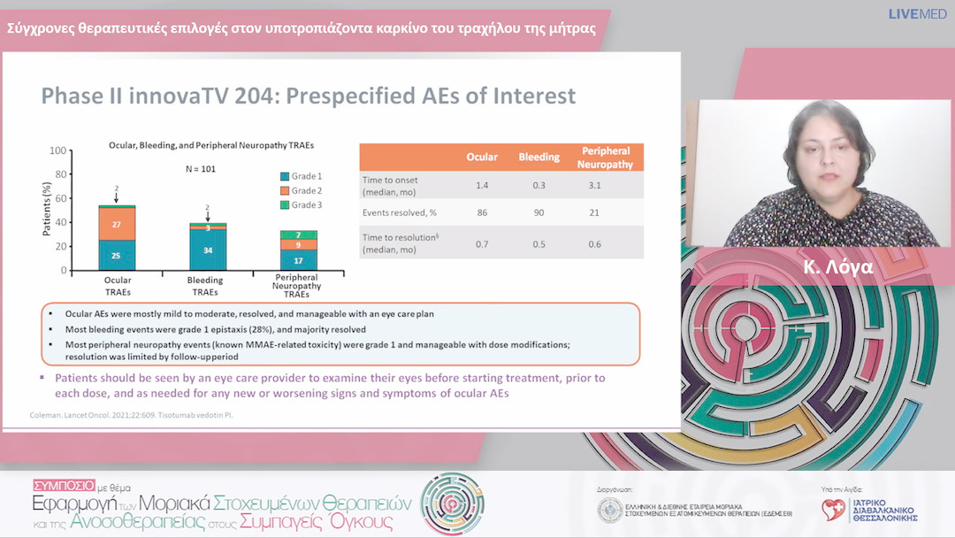 23 Κ. Λόγα - Σύγχρονες θεραπευτικές επιλογές στον υποτροπιάζοντα καρκίνο του τραχήλου της μήτρας 
