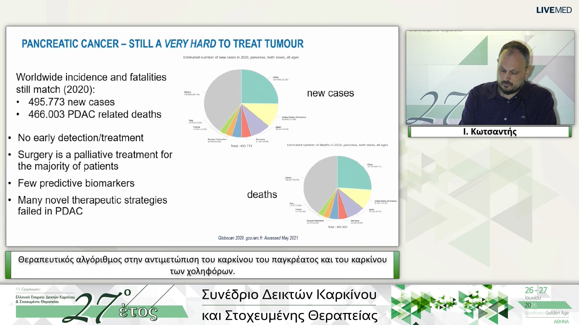 31 Ι. Κωτσαντής - Θεραπευτικός αλγόριθμος στην αντιμετώπιση του καρκίνου του παγκρέατος και του καρκίνου των χοληφόρων. 