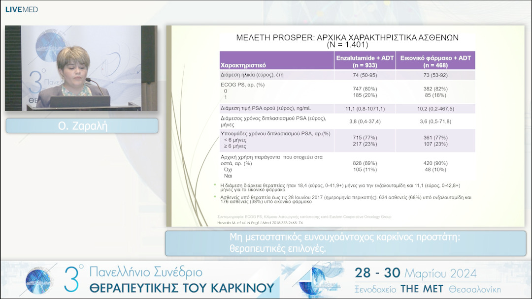 56 Ο. Ζαραλή - Μη μεταστατικός ευνουχοάντοχος καρκίνος προστάτη: θεραπευτικές επιλογές. 