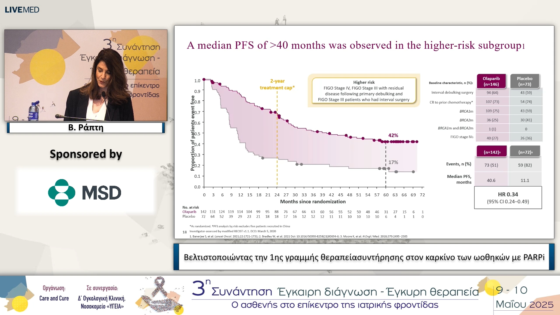 21 Β. Ράπτη - Βελτιστοποιώντας την 1ης γραμμής θεραπεία συντήρησης στον καρκίνο των ωοθηκών με PARPi 