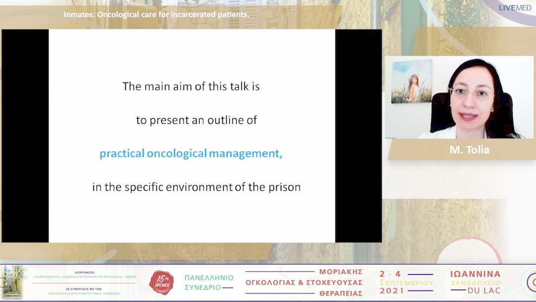 30 Μ. Tolia - Inmates: Oncological care for incarcerated patients. 