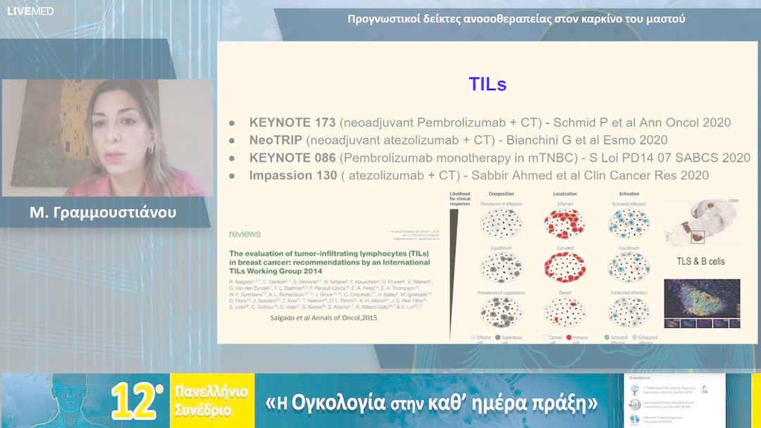 27 Μ. Γραμμουστιάνου - Προγνωστικοί δείκτες ανοσοθεραπείας στον καρκίνο του μαστού 