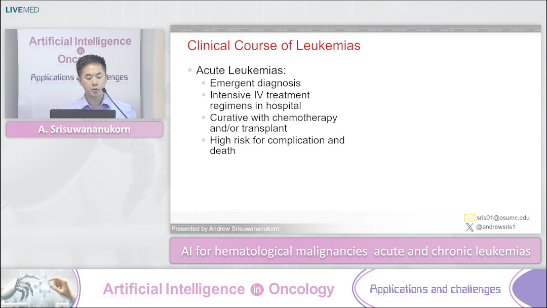 29 A. Srisuwananukorn - AI for hematological malignancies ­ acute and chronic leukemias
