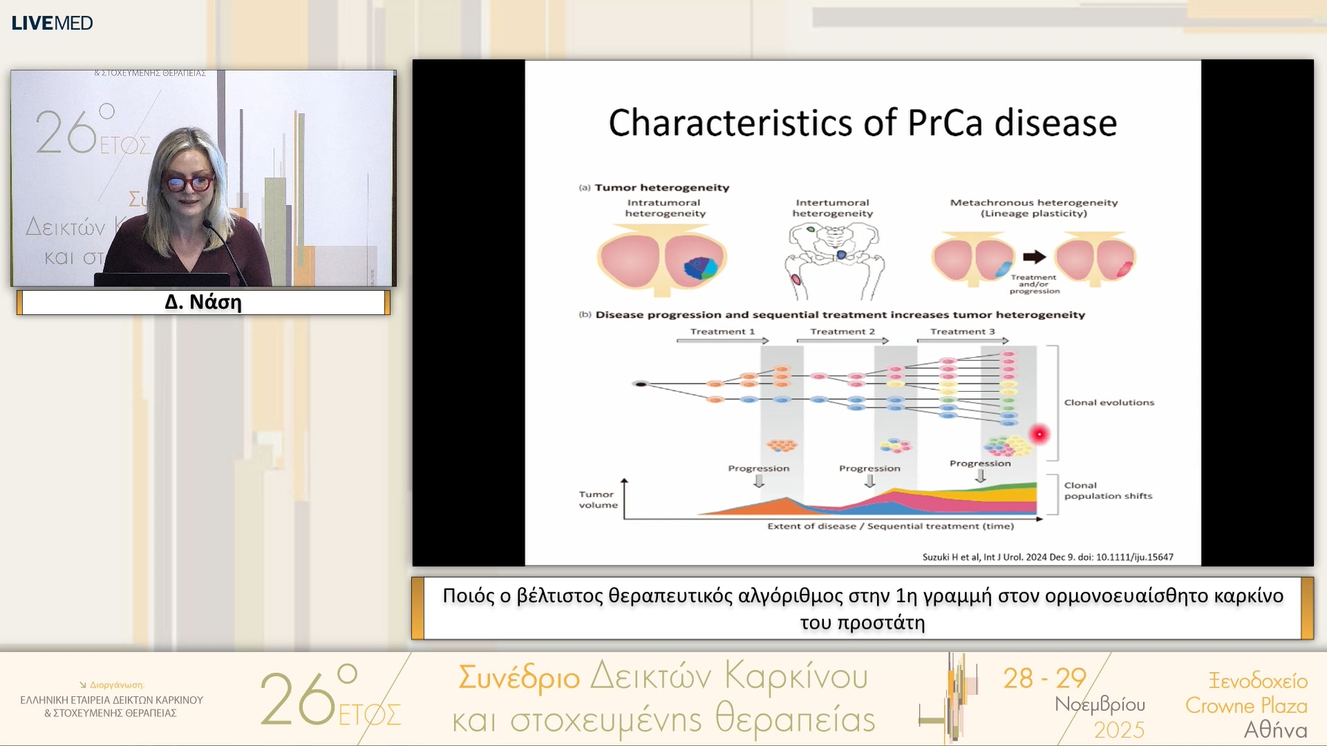 26 Δ. Νάση - Ποιός ο βέλτιστος θεραπευτικός αλγόριθμος στην 1η γραμμή στον ορμονοευαίσθητο καρκίνο του προστάτη 