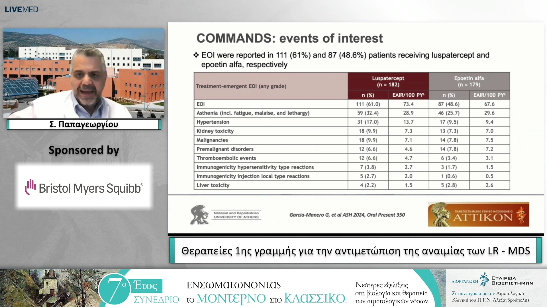 26 Σ. Παπαγεωργίου - Θεραπείες 1ης γραμμής για την αντιμετώπιση της αναιμίας των LR - MDS
