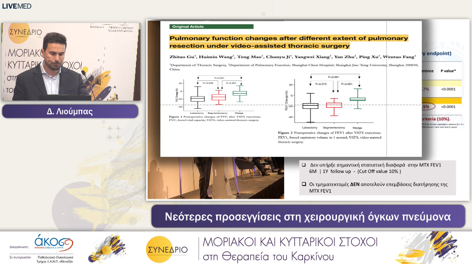 23 Δ. Λιούμπας - Νεότερες προσεγγίσεις στη χειρουργική όγκων πνεύμονα 