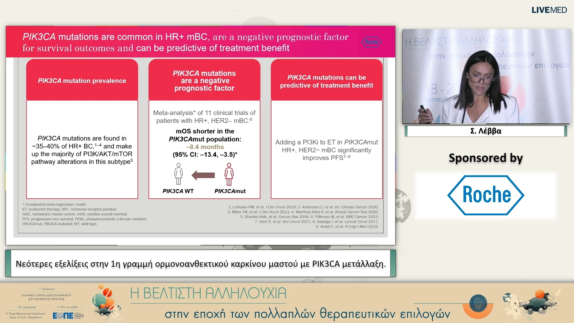 30 Σ. Λέββα - Νεότερες εξελίξεις στην 1η γραμμή ορμονοανθεκτικού καρκίνου μαστού με PIK3CA μετάλλαξη