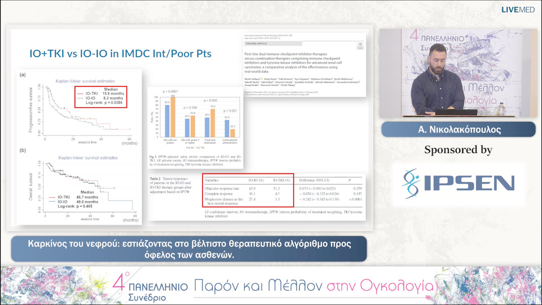 22 Α. Νικολακόπουλος - Καρκίνος του νεφρού: εστιάζοντας στο βέλτιστο θεραπευτικό αλγόριθμο προς όφελος των ασθενών. 