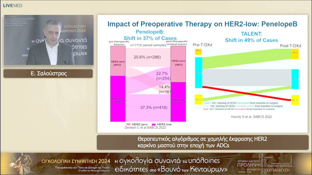 37 Ε. Σαλούστρος - Θεραπευτικός αλγόριθμος σε χαμηλής έκφρασης HER2 καρκίνο μαστού στην εποχή των ADCs 