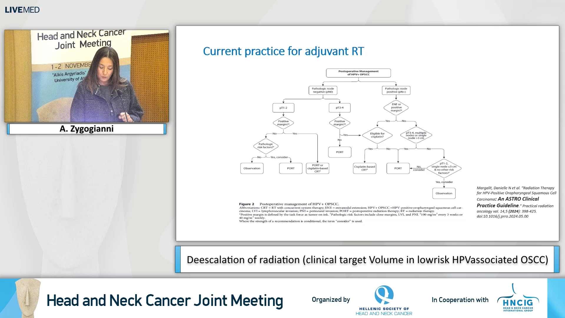 43 A. Zygogianni - De­escalation of radiation (clinical target Volume in low­risk HPVassociated OSCC) 