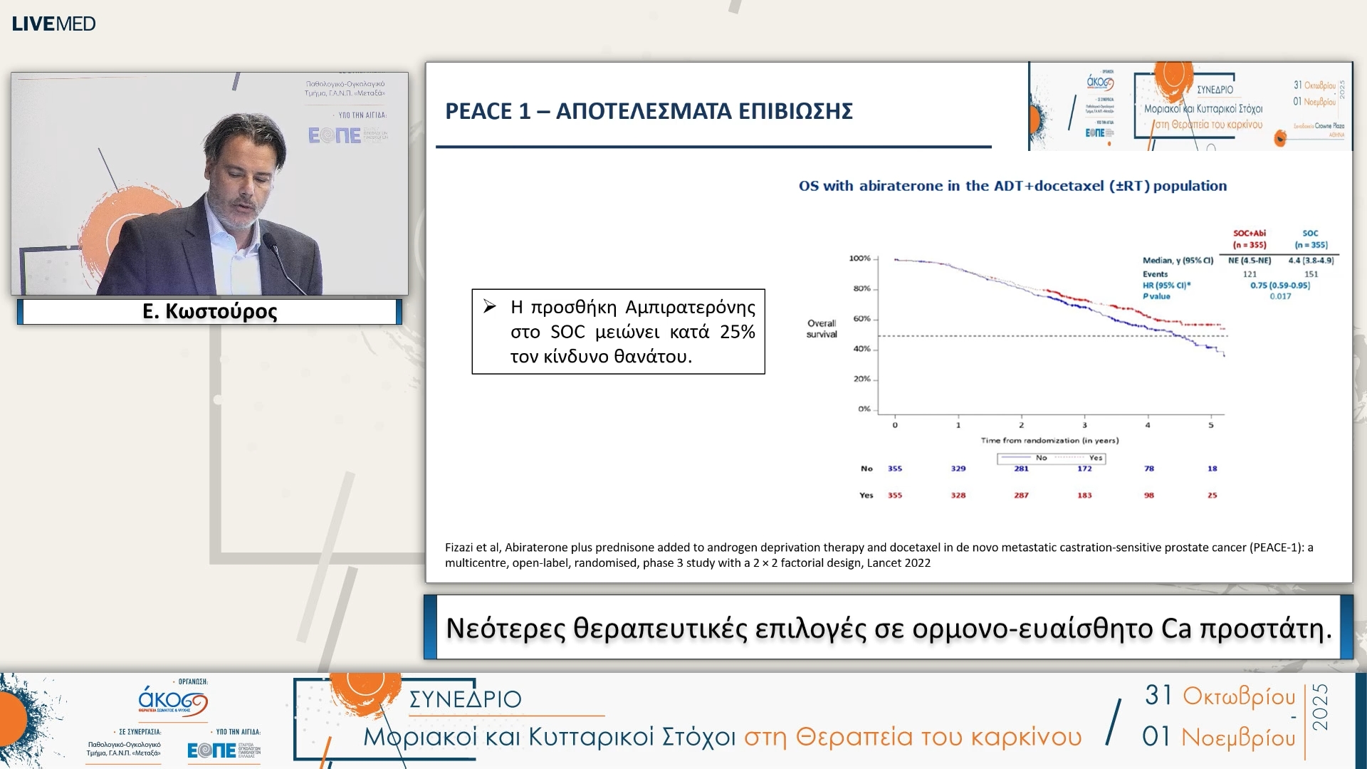 48 Ε. Κωστούρος - Νεότερες θεραπευτικές επιλογές σε ορμονο-ευαίσθητο Ca προστάτη.