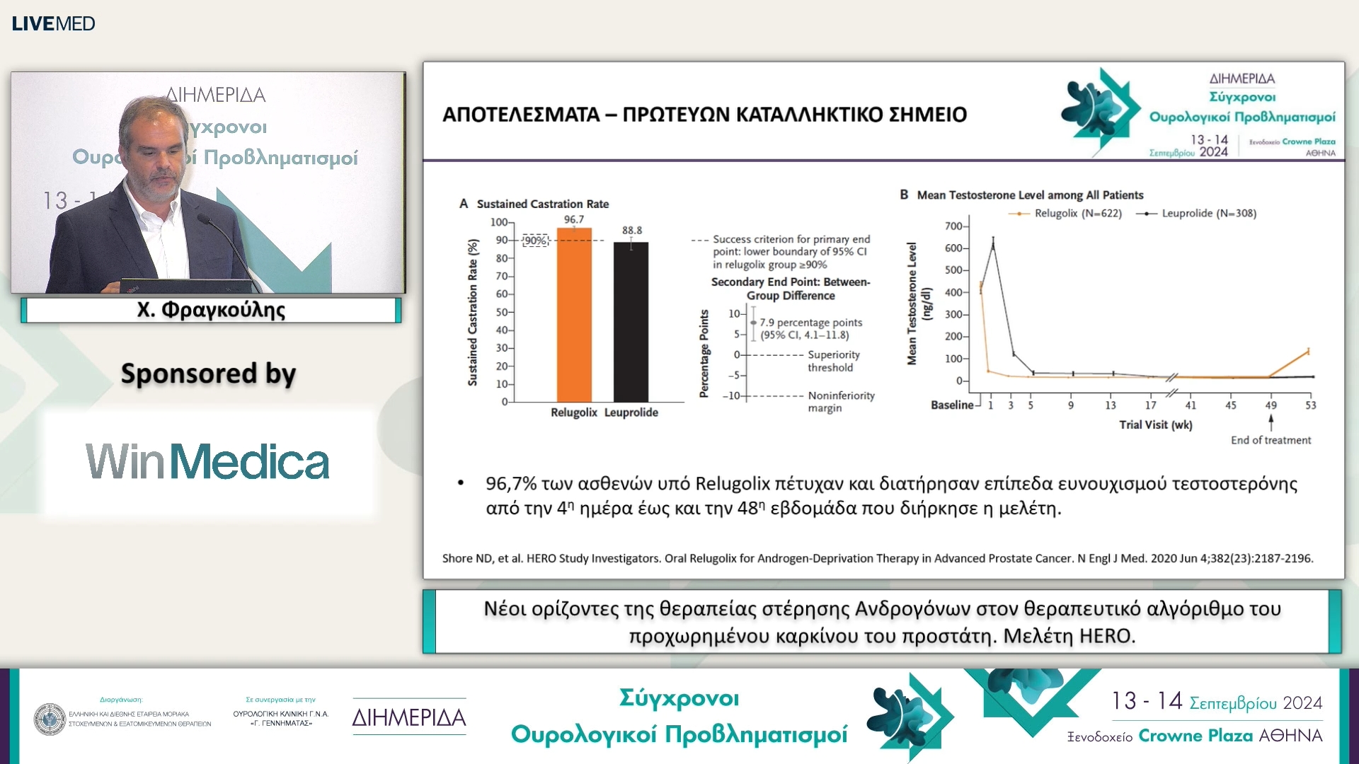 28 Χ. Φραγκούλης - Νέοι ορίζοντες της θεραπείας στέρησης Ανδρογόνων στον θεραπευτικό αλγόριθμο του προχωρημένου καρκίνου του προστάτη. Μελέτη HERO. 