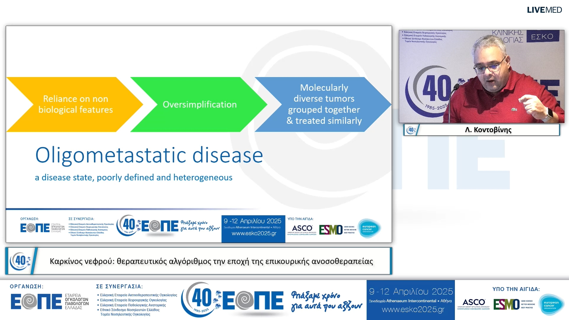 068 Λ. Κοντοβίνης - Καρκίνος νεφρού: θεραπευτικός αλγόριθμος την εποχή της επικουρικής ανοσοθεραπείας.
