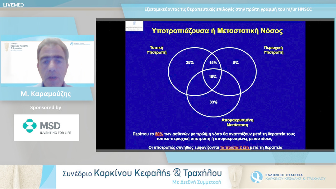 49 M. Καραμούζης - Εξατομικεύοντας τις θεραπευτικές επιλογές στην πρώτη γραμμή του m/ur HNSCC 
