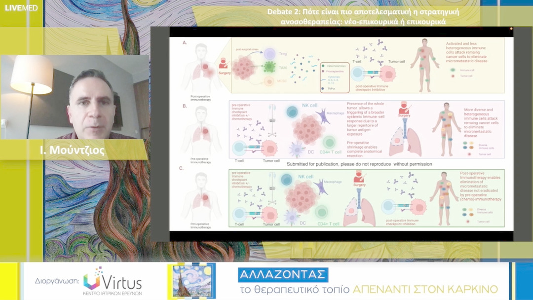 24 Ι. Μούντζιος - Debate 2: Πότε είναι πιο αποτελεσματική η στρατηγική ανοσοθεραπείας: νέο-επικουρικά ή επικουρικά