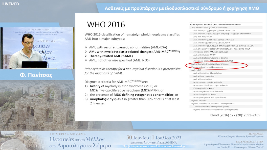 38 Φ. Πανίτσας - Ασθενείς με προϋπάρχον μυελοδυσπλαστικό σύνδρομο ή χορήγηση ΧΜΘ