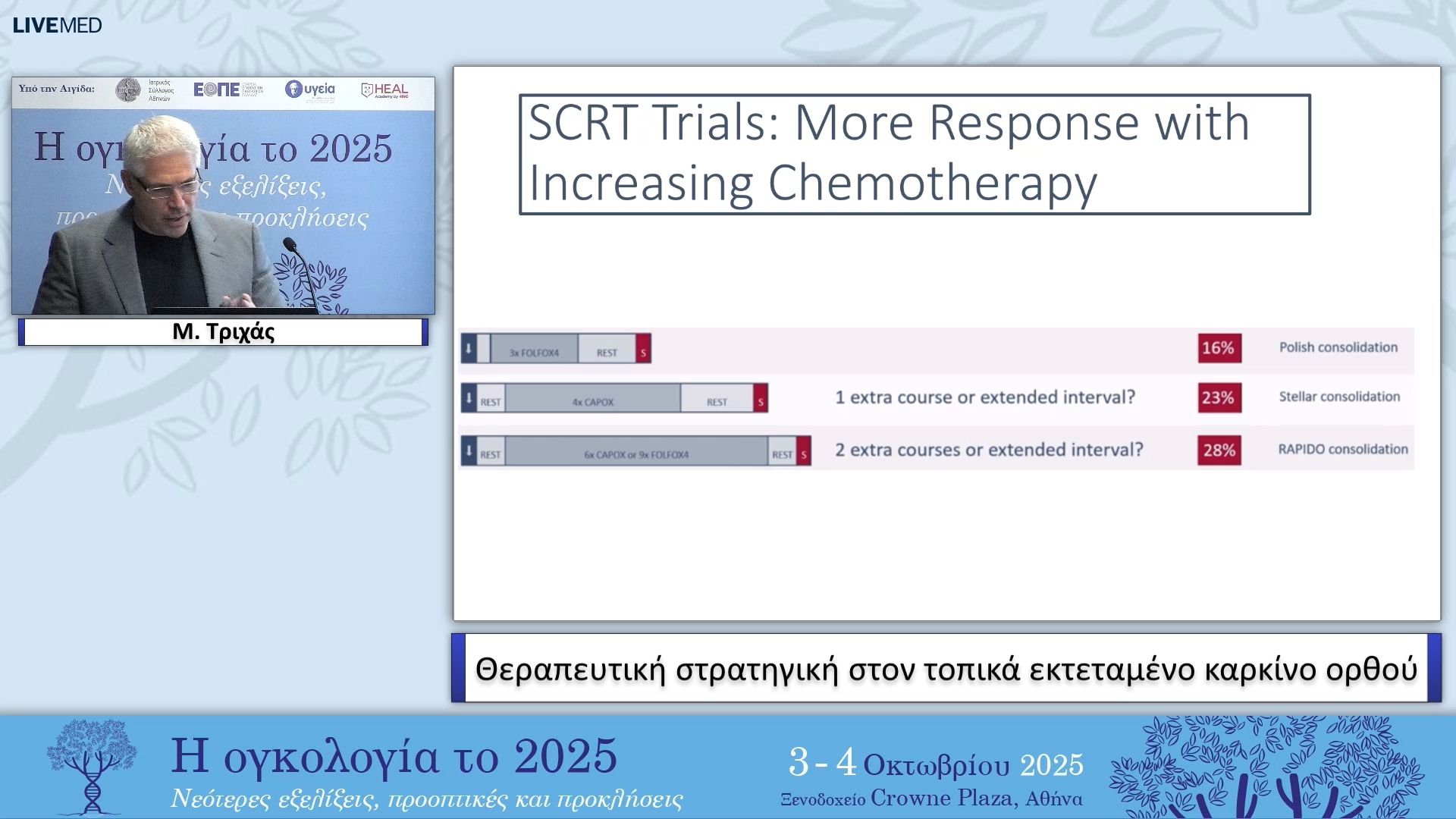 22 Μ. Τριχάς - Θεραπευτική στρατηγική στον τοπικά εκτεταμένο καρκίνο ορθού 
