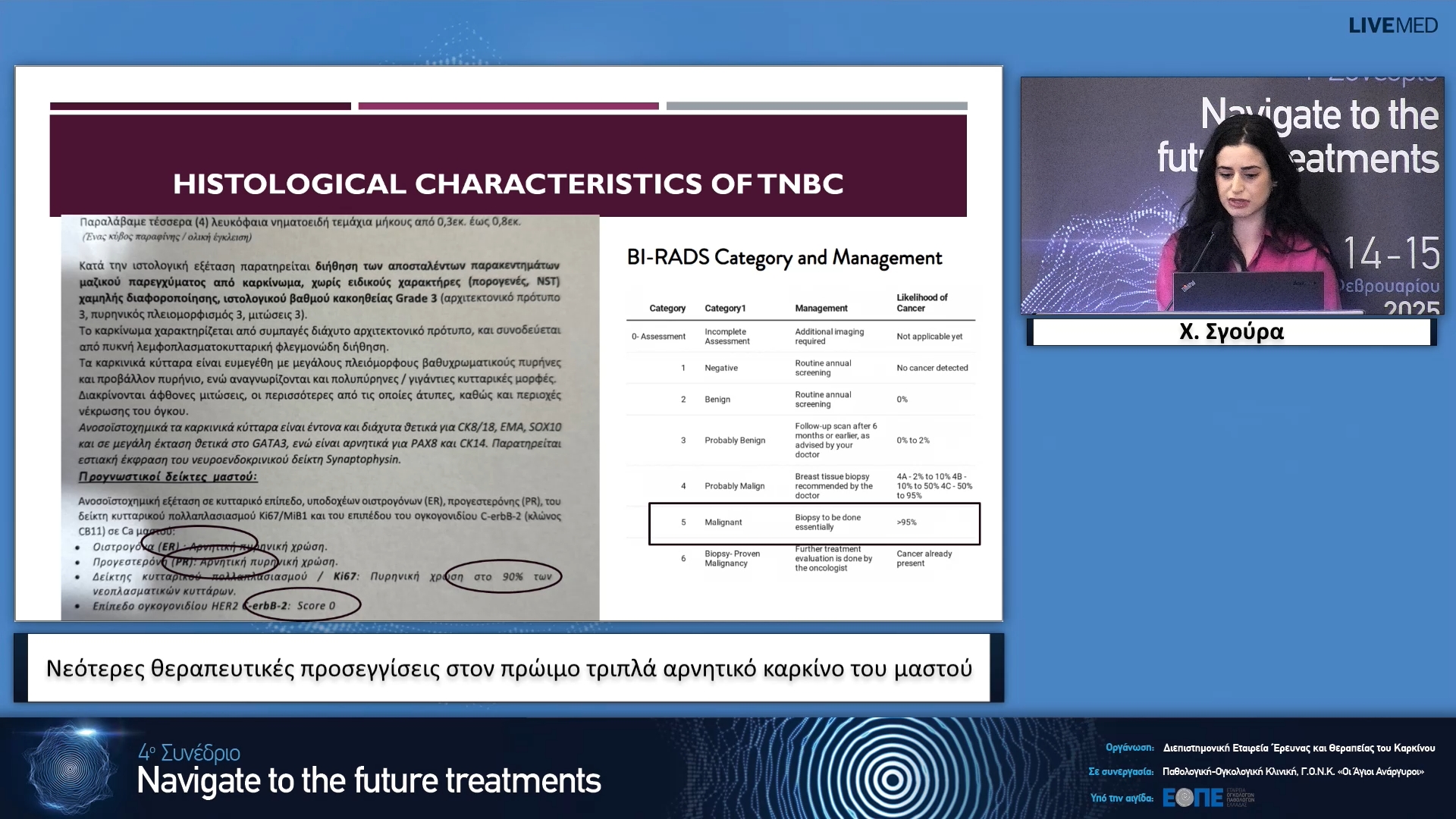24  Χ. Σγούρα - Νεότερες θεραπευτικές προσεγγίσεις στον πρώιμο τριπλά αρνητικό καρκίνο του μαστού.