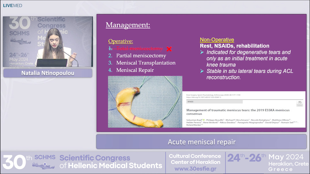 32 Natalia Ntinopoulou - Acute meniscal repair