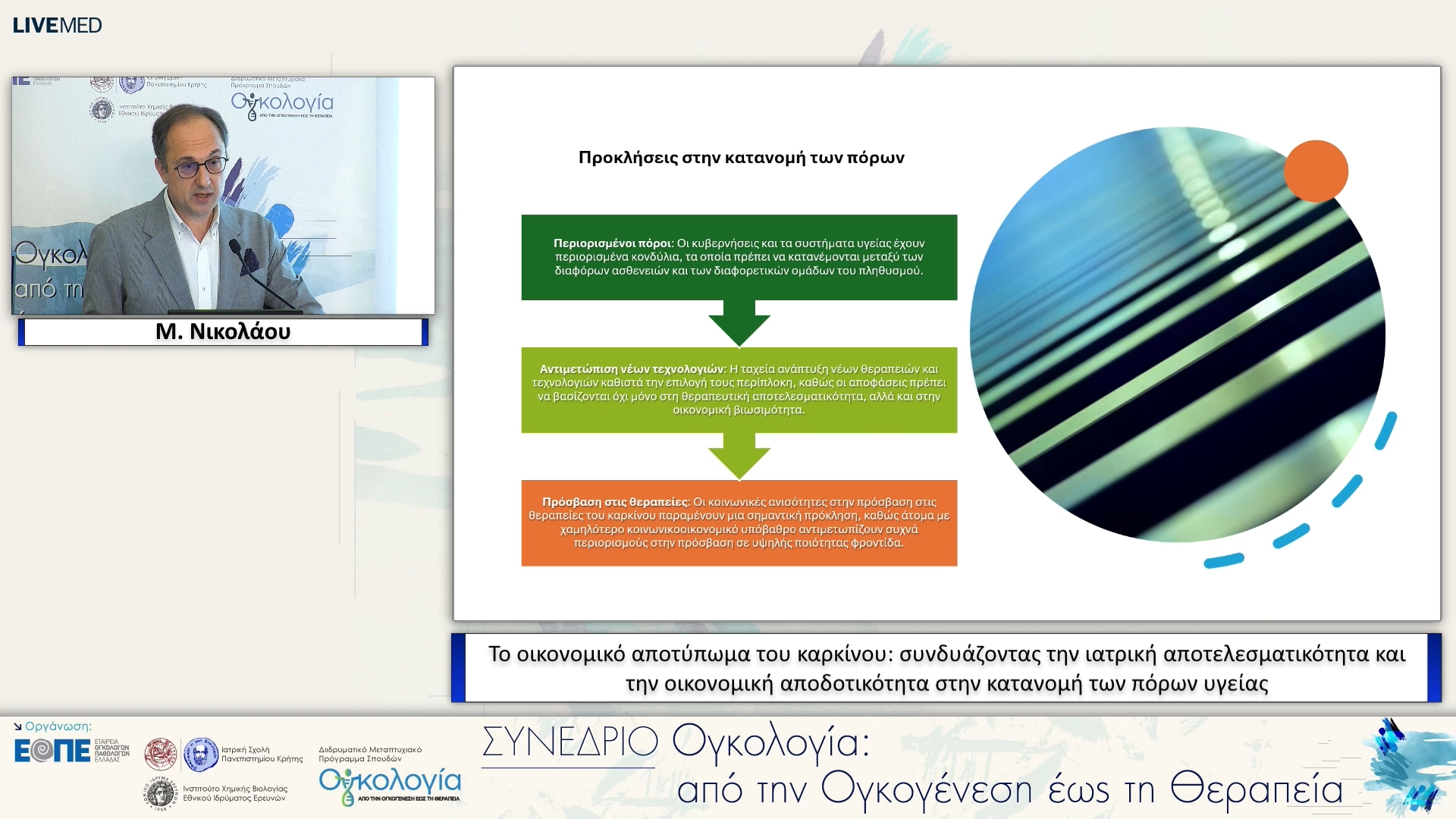 27 Μ. Νικολάου - Το οικονομικό αποτύπωμα του καρκίνου: συνδυάζοντας την ιατρική́ αποτελεσματικότητα και την οικονομική́ αποδοτικότητα στην κατανομή́ των πόρων υγείας. 