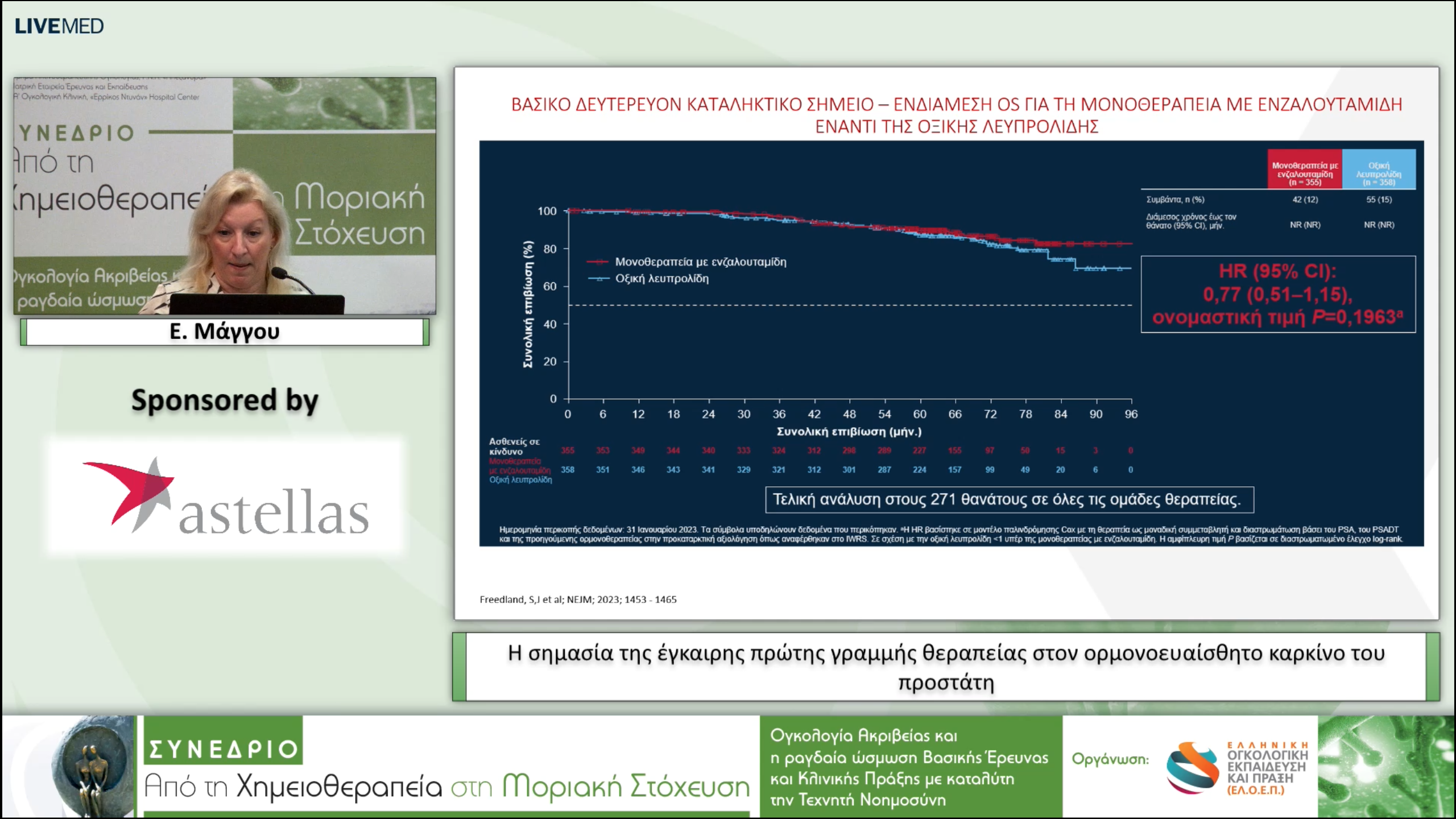 44 Ε. Μάγγου - Η σημασία της έγκαιρης πρώτης γραμμής θεραπείας στον ορμονοευαίσθητο καρκίνο του προστάτη.Η σημασία της έγκαιρης πρώτης γραμμής θεραπείας στον ορμονοευαίσθητο καρκίνο του προστάτη.