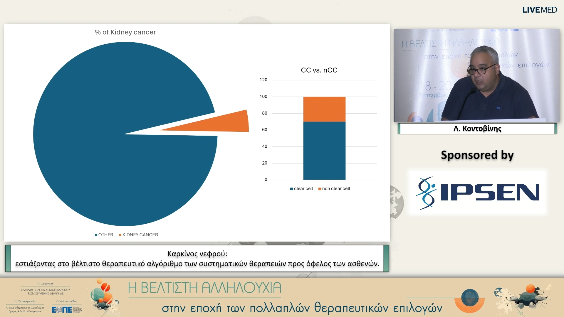 55 Λ. Κοντοβίνης  - Καρκίνος νεφρού: εστιάζοντας στο βέλτιστο θεραπευτικό αλγόριθμο των συστηματικών θεραπειών προς όφελος των ασθενών. 