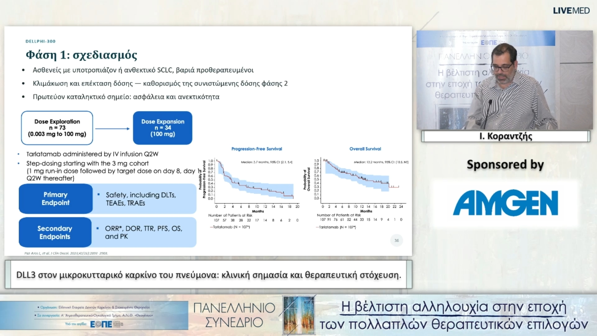 36 Ι. Κοραντζής - DLL3 στον μικροκυτταρικό καρκίνο του πνεύμονα: κλινική σημασία και θεραπευτική στόχευση.
