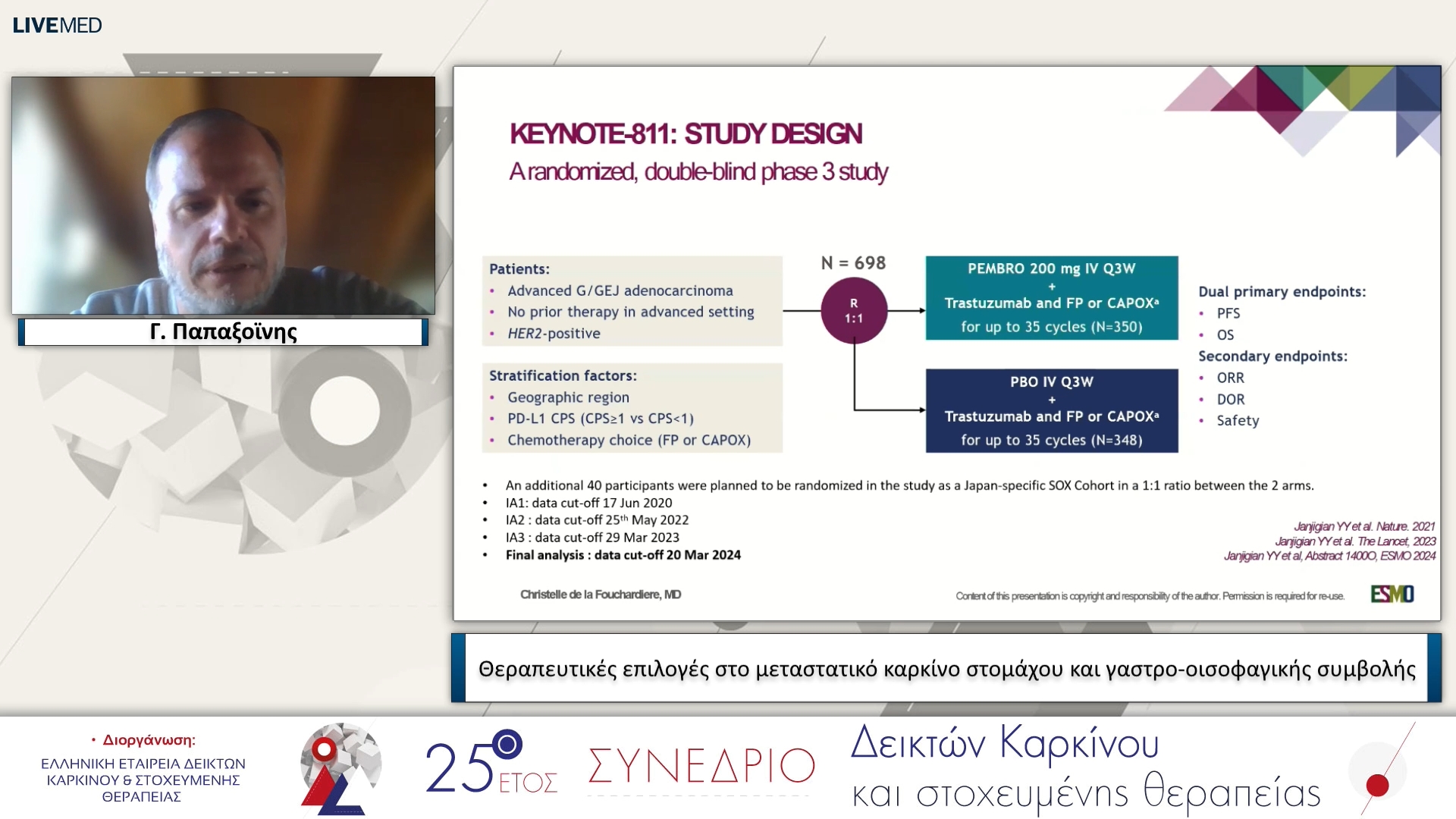 28 Γ. Παπαξοϊνης - Θεραπευτικές επιλογές στο μεταστατικό καρκίνο στομάχου και γαστρο-οισοφαγικής συμβολής 