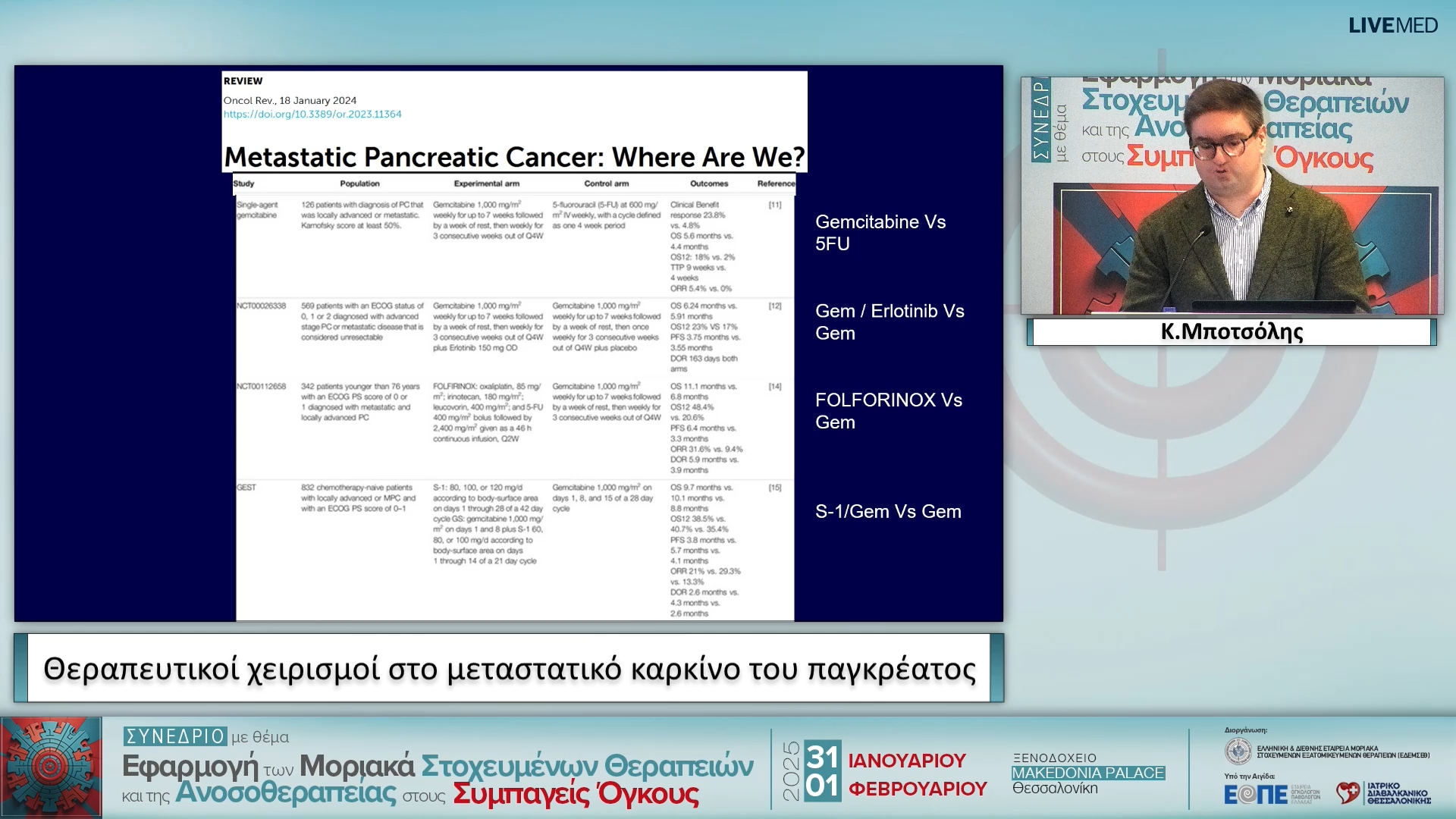 37 Κ. Μποτσόλης - Θεραπευτικοί χειρισμοί στο µεταστατικό καρκίνο του παγκρέατος