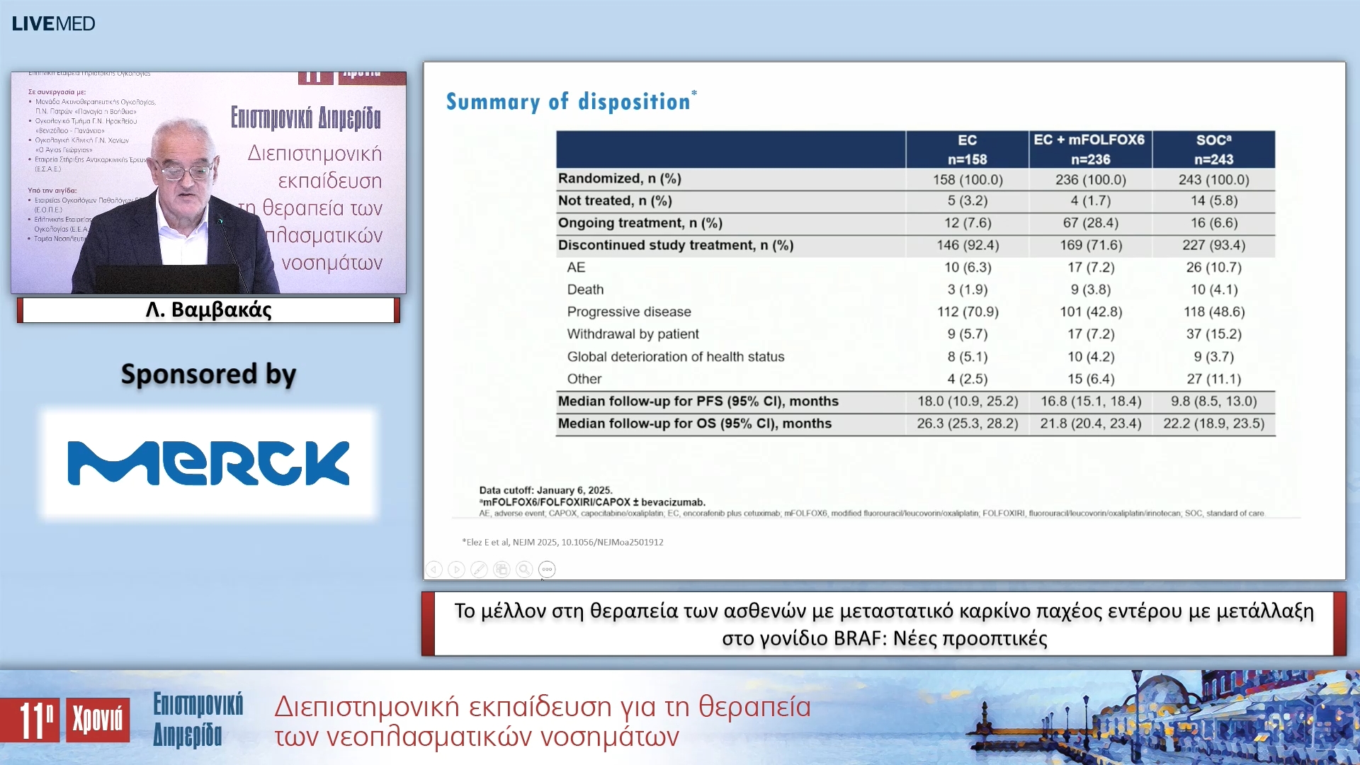 36 Λ. Βαμβακάς - Το μέλλον στη θεραπεία των ασθενών με μεταστατικό καρκίνο παχέος εντέρου με μετάλλαξη στο γονίδιο BRAF: Νέες προοπτικές