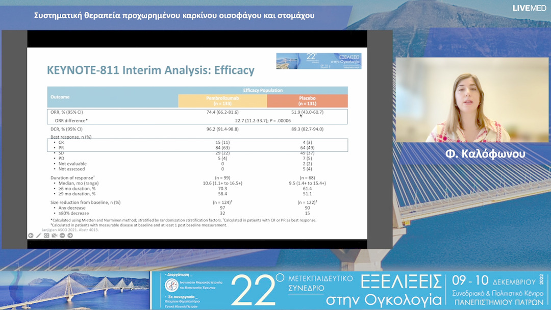 30  Φ. Καλόφωνου - Συστηματική θεραπεία προχωρημένου καρκίνου οισοφάγου και στομάχου