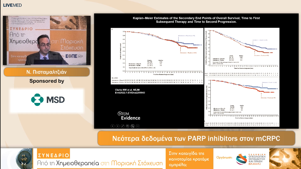 38 Ν. Πισταμαλτζιάν - Νεότερα δεδομένα των PARP inhibitors στον mCRPC. 