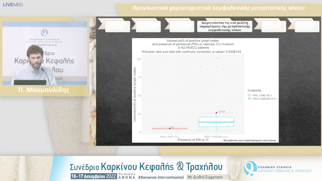 46 Π. Μουμουλίδης - Προγνωστικά χαρακτηριστικά λεμφαδενικής μεταστατικής νόσου.