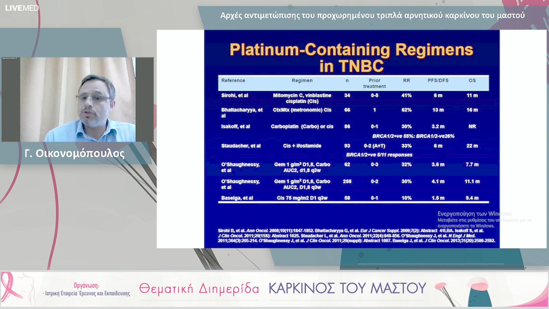 29 Γ. Οικονομόπουλος - Αρχές αντιμετώπισης του προχωρημένου τριπλά αρνητικού καρκίνου του μαστού
