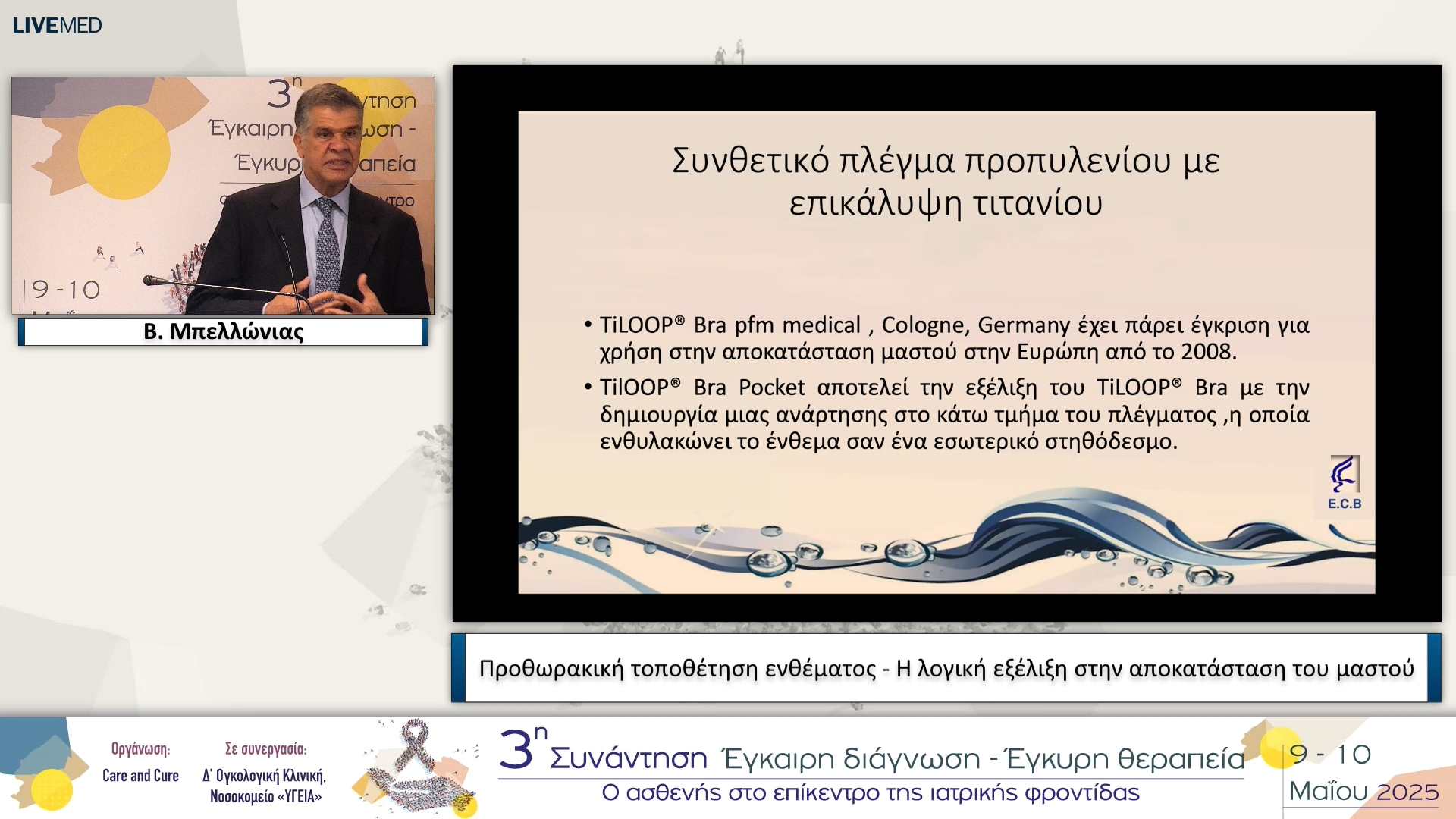 14 Β. Μπελλώνιας - Προθωρακική τοποθέτηση ενθέματος - Η λογική εξέλιξη στην αποκατάσταση του μαστού