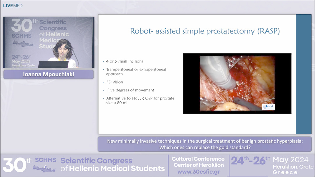 24 Ioanna Mpouchlaki - New minimally invasive techniques in the surgical treatment of benign prostatic  hyperplasia: Which ones can replace the gold standard?