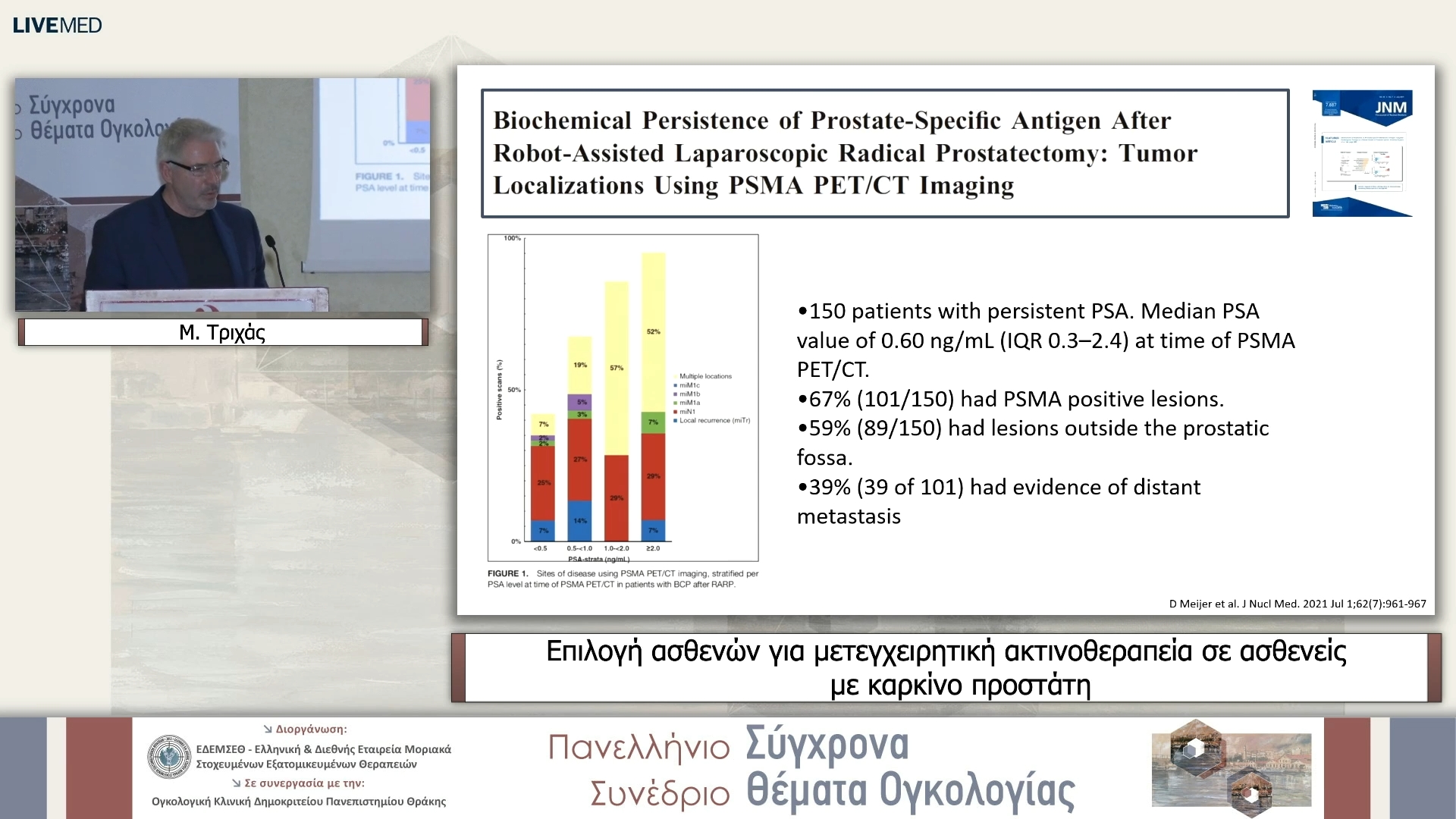 30 Μ. Τριχάς - Επιλογή ασθενών για μετεγχειρητική ακτινοθεραπεία σε ασθενείς με καρκίνο προστάτη