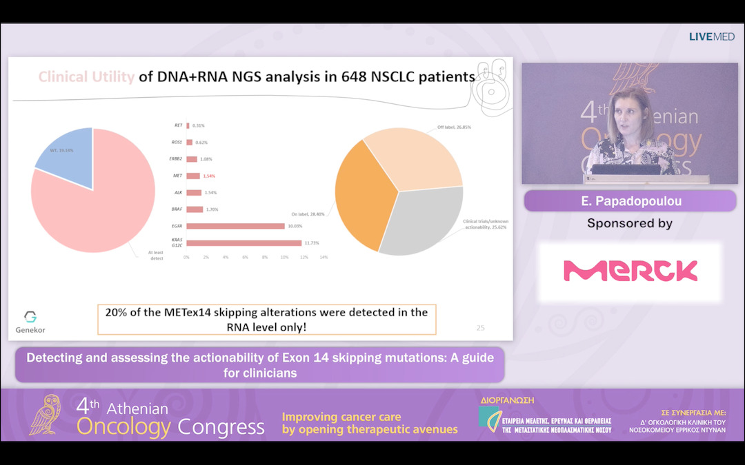 25  E. Papadopoulou - Detecting and assessing the actionability of Exon 14 skipping mutations: A guide for clinicians
