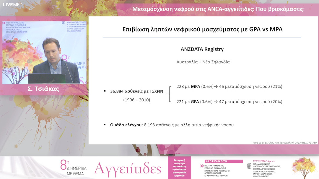 11  Σ. Tσιάκας - Μεταμόσχευση νεφρού στις ANCA-αγγειίτιδες: Που βρισκόμαστε;